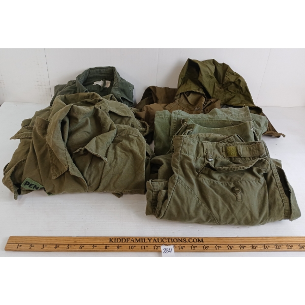 JOB LOT - CDN MILITARY FIELD WEAR - INCL RAINCOAT, JACKETS & PANTS