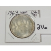 Image 1 : 1963 CDN UNCIRCULATED SILVER DOLLAR