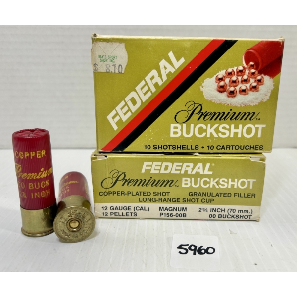 AMMO: 16X FEDERAL 12 GA - 2-3/4IN - #00 BUCK