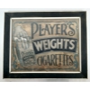 Image 1 : PLAYER'S "WEIGHTS" CIGARETTES - FRAMED AD - C. 1920'S-1940'S