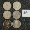 Image 2 : LOT OF 6 - 1953-1966 CDN 50 CENT SILVER COINS