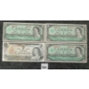 Image 1 : LOT OF 4 - 1967 & 1973 CDN $1 BANKNOTES - INCL CONSECUTIVE 