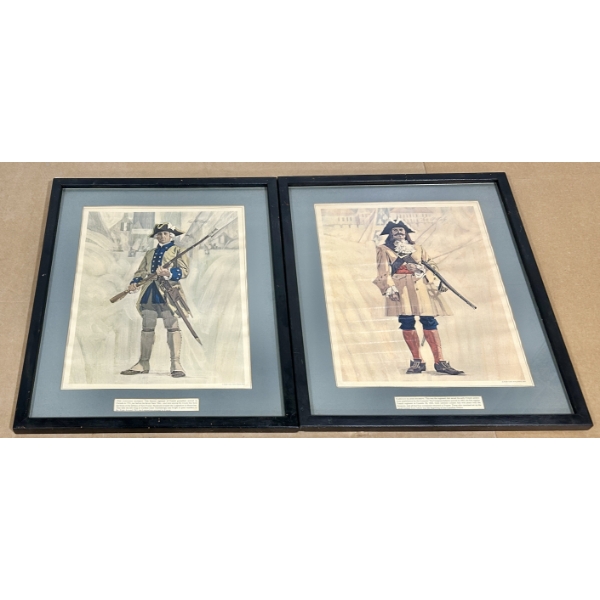 LOT OF 2 - SOLDIERS FROM LANGUEDOCS & CARIGNAN-SALIERES REGIMENTS - PRINTS