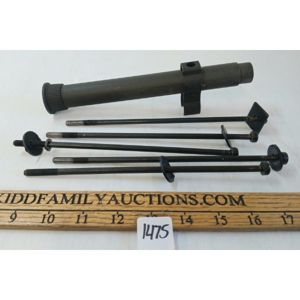 LOT OF 6 - REMINGTON 870 12GA TAKE-OFF STOCK BOLTS, WASHERS & 2RND EXTENDED MAG TUBE