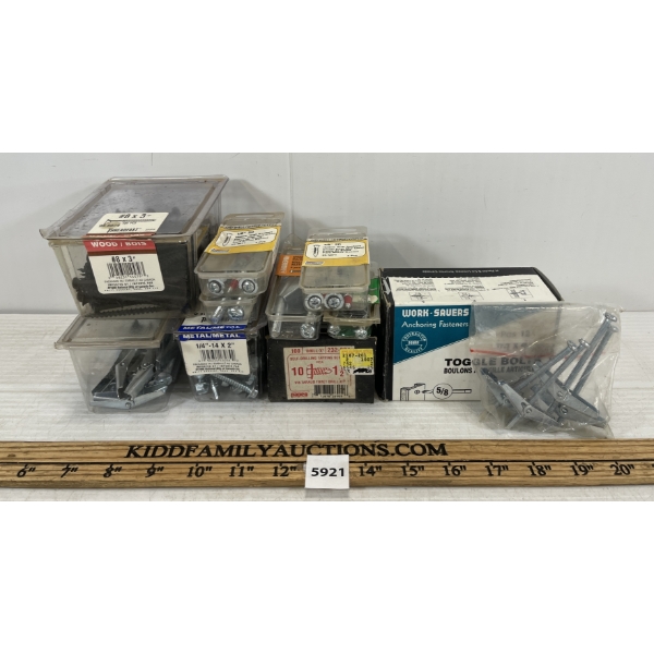 JOB LOT - SCREWS & ANCHORS, ETC.