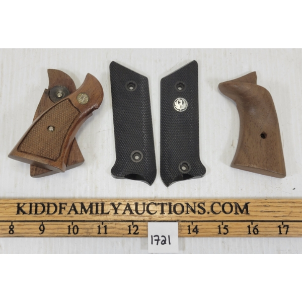 LOT OF 3 - PISTOL GRIPS - INCL S&W & K FRAME