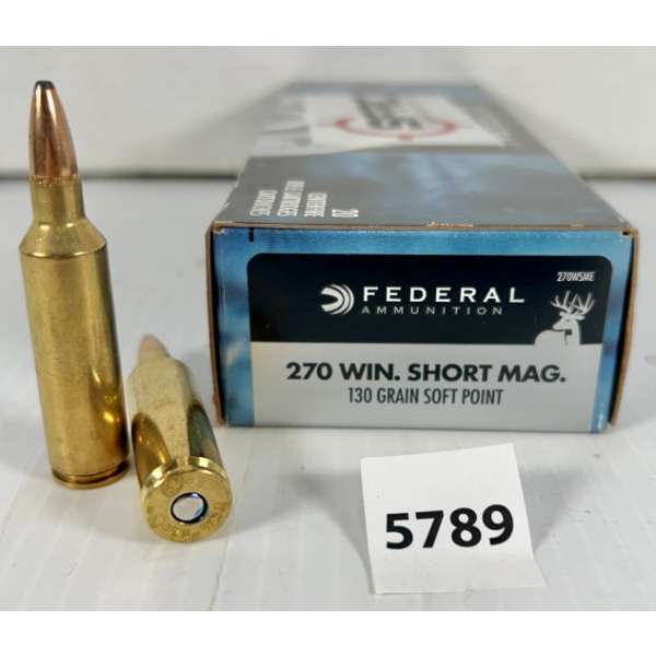 AMMO: 20X FEDERAL .270 WSM - 130 GR SP