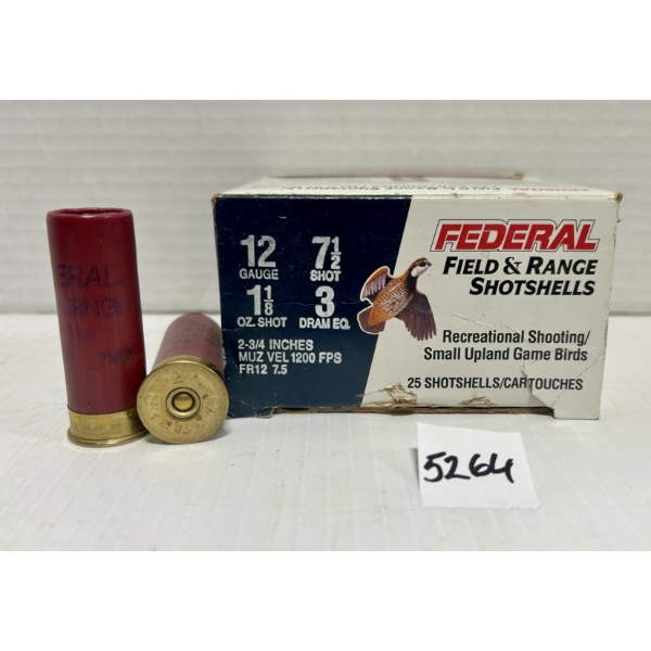 AMMO: 25X FEDERAL 12 GA 2-3/4IN NO7-1/2