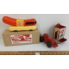 Image 3 : LOT OF 3 - LITHO TIN MATCH HOLDER, RUBBER TRACTOR & OSCAR MAYER COIN BANK