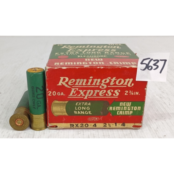AMMO: 25X REMINGTON 20GA - 2-3/4IN - #4 SHOT