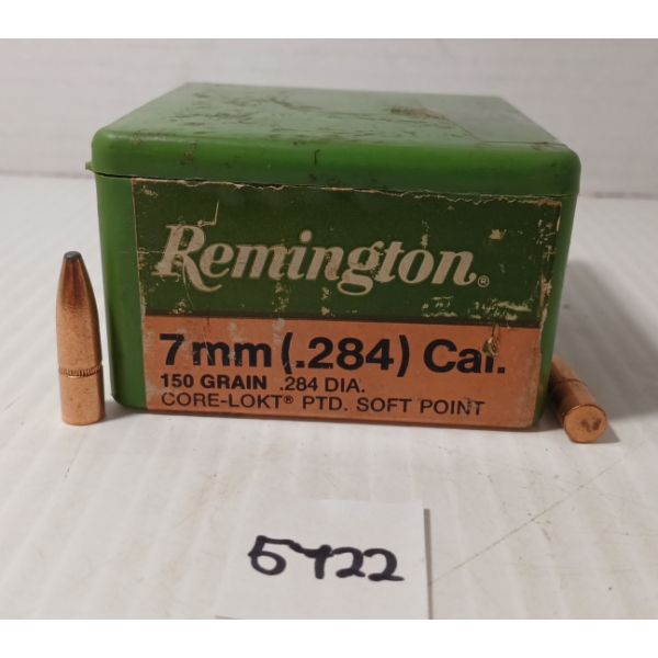 BULLETS: 100X REMINGTON 7MM - 150GR - CORE-LOKT - PTD - SP