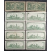 Image 8 : LOT OF 18 - 1937-1986 CDN $1, 2 & 5 BANKNOTES 