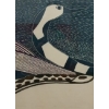 Image 2 : "SNOW SWAN OF PARKETUK" BY PUDLO PUDLAT(1916 - 1992) - FRAMED STONECUT