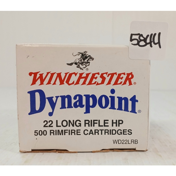 AMMO: APPROX 500X WINCHESTER DYNAPOINT .22 LR - 40GR - HP - SEALED