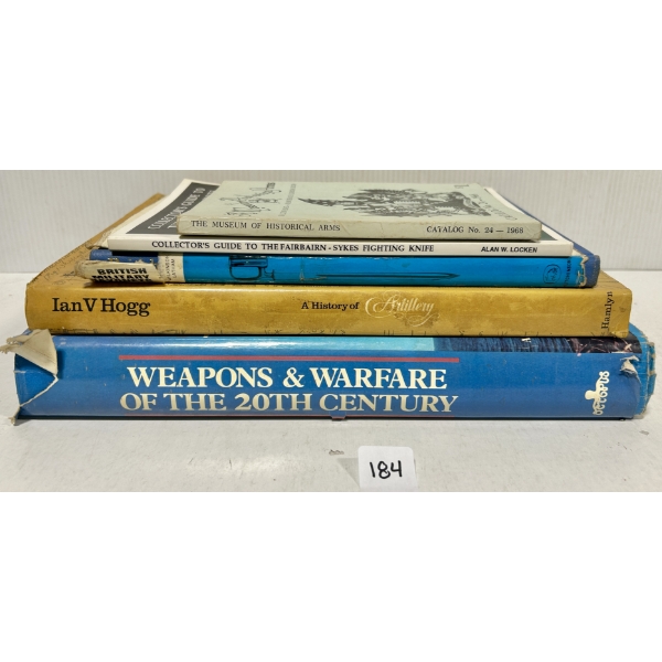 LOT OF 5 - MILITARY WEAPONRY REFERENCE BOOKS