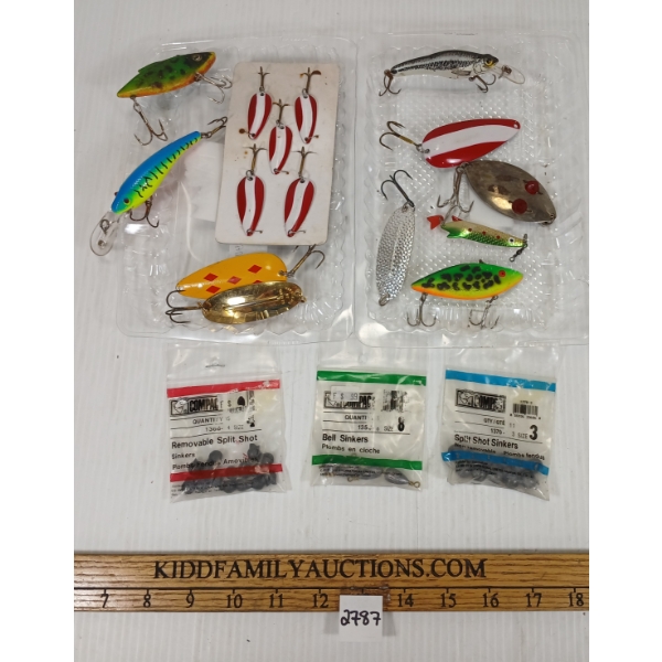 JOB LOT - FISHING ACCESS - HOOKS & SPLIT SHOT SINKERS, ETC