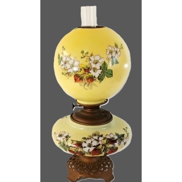 "GONE WITH THE WIND" PARLOUR LAMP - LATE 19TH / EARLY 20TH CENTURY - OIL