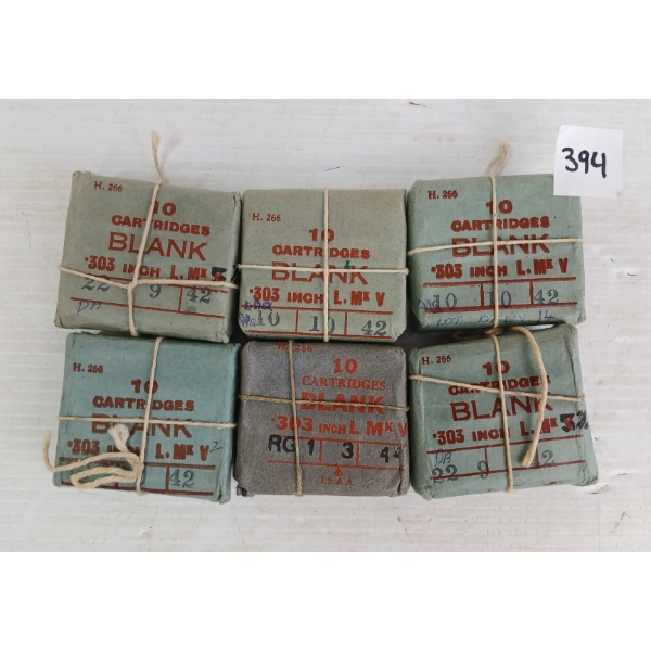BLANKS: 60X MILITARY ISSUE .303 BRIT - FACTORY SEALED