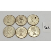 Image 2 : LOT OF 6 - CDN 1959 & 1964, ETC 50 CENT SILVER COINS 