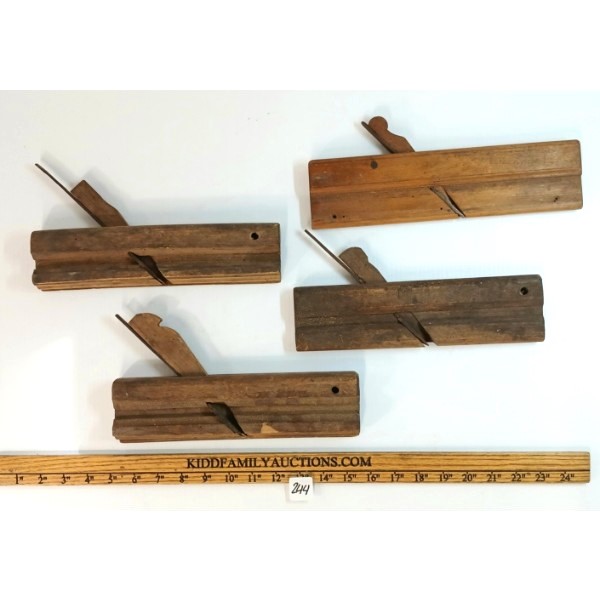 LOT OF 4 - VINTAGE WOOD PLANES