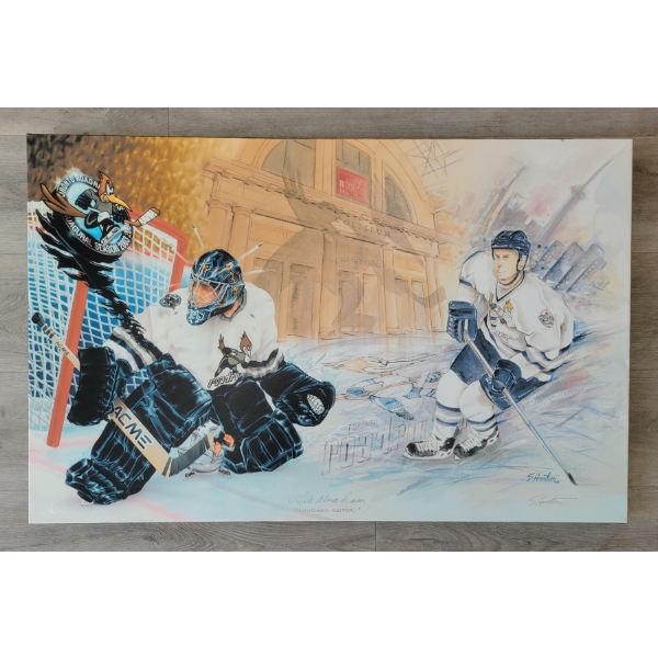 2003 "FOUNDER'S EDITION" BY S. HOUSTON - TORONTO ROADRUNNERS PRINT ON CANVAS - AUTOGRAPHED