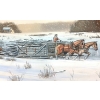 Image 2 : WINTER SLEIGH BY BOB MILLARD (1947 - 2014) - FRAMED ACRYLIC ON BOARD