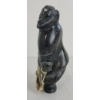 Image 6 : HUMAN CARRYING ANIMAL HIDE - SIGNED - STONE & LEATHER