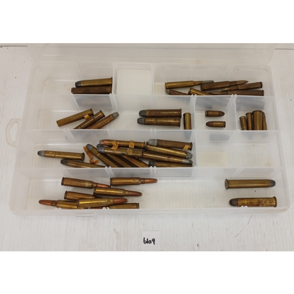 AMMO: 43X W.R.A. MISC COLLECTION - INCL .38-55, 9MM, .45-85, ETC.