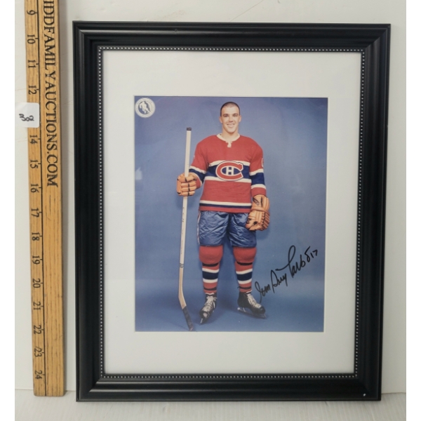 JEAN-GUY TALBOT - MONTREAL CANADIENS AUTOGRAPHED PHOTO - FRAMED
