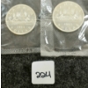 Image 1 :  LOT OF 2 - 1963 CDN SILVER DOLLARS - VOYAGEUR