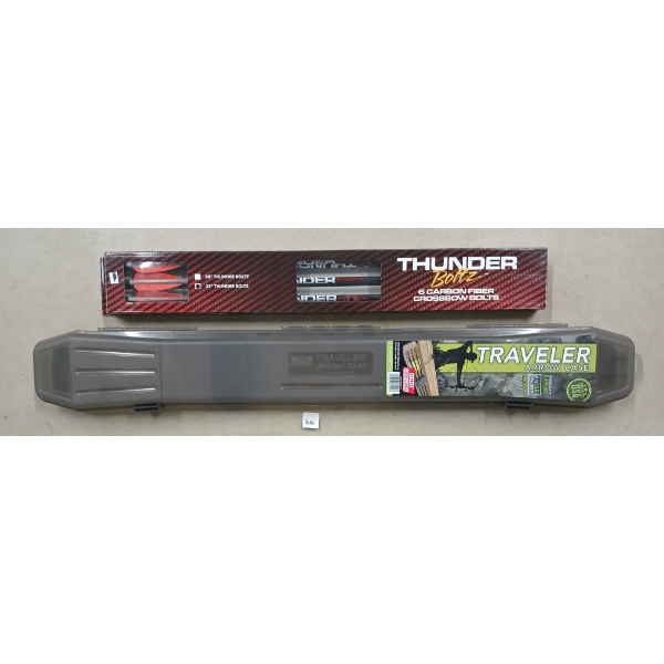 LOT OF 2 - THUNDER BOLTZ CARBON CROSSBOW ARROWS & MCM CASE - NIB