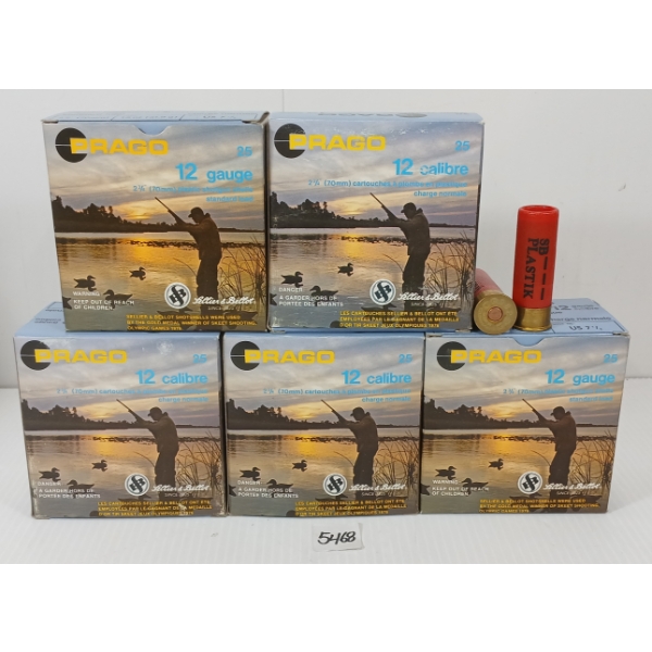 AMMO: 125X PRAGO 12GA - 2 3/4IN - #7 1/2 SHOT
