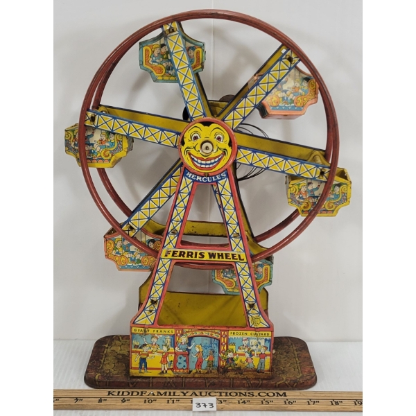 J.CHEIN & CO. TIN WIND UP HERCULES FERRIS WHEEL 