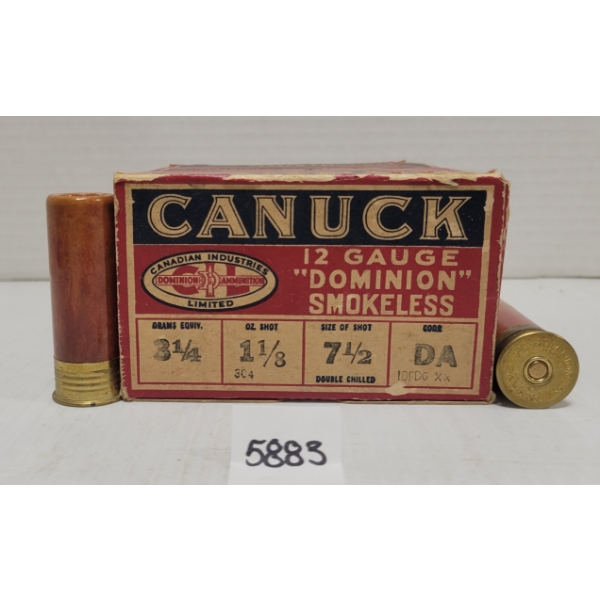 AMMO: 25X CANUCK 12 GA 2-3/4 IN 1-1/8 OZ NO 7-1/2 SHOT