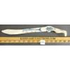 Image 2 : SALMON & HARE ANTLER KNIFE BY PETER SEVOGA(1940 - 2007)