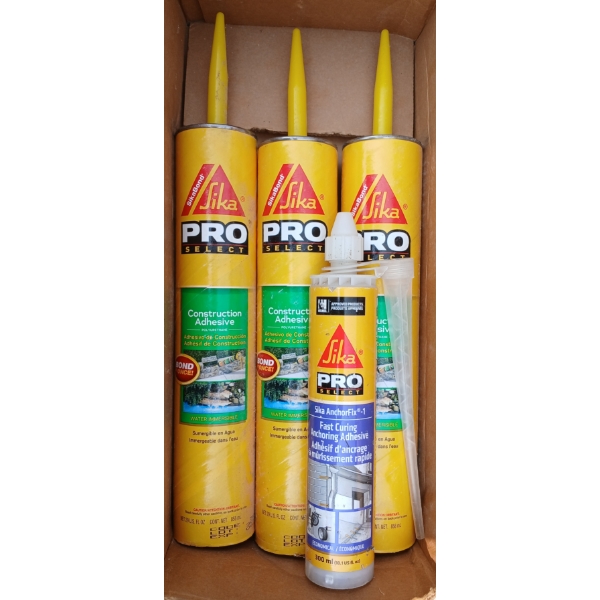 LOT OF 4 - SIKA ADHESIVE TUBES - EXPIRED