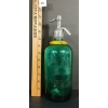 Image 2 : PURITAN BEVERAGE CO. - PARISIAN GREEN ACID-ETCHED - 26OZ SELTZER BOTTLE