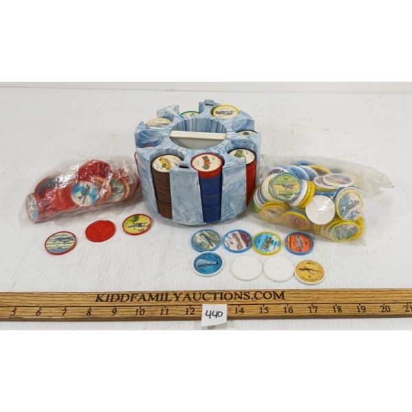 QTY OF MISC JELL-O TOKENS - INCL VINTAGE CARS