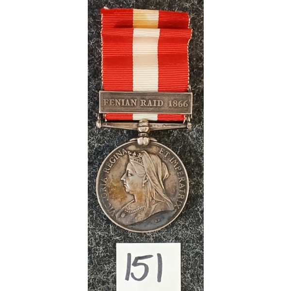 1866 CDN FENIAN RAID MEDAL - CPL. C. REDDICK, 15TH BN.