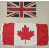 Image 1 : LOT OF 2 - UNION JACK & CANADA FLAG - LINEN & NYLON