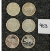 Image 1 : LOT OF 6 - 1967 CDN 25 CENT SILVER COINS