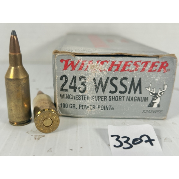 AMMO: 20X WINCHESTER .243 WSSM - 100 GR SP