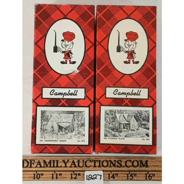 LOT OF 2 - CAMPBELL PICKEN'S PLACE & ABANDONED HOUSE KITS - #395 & #393