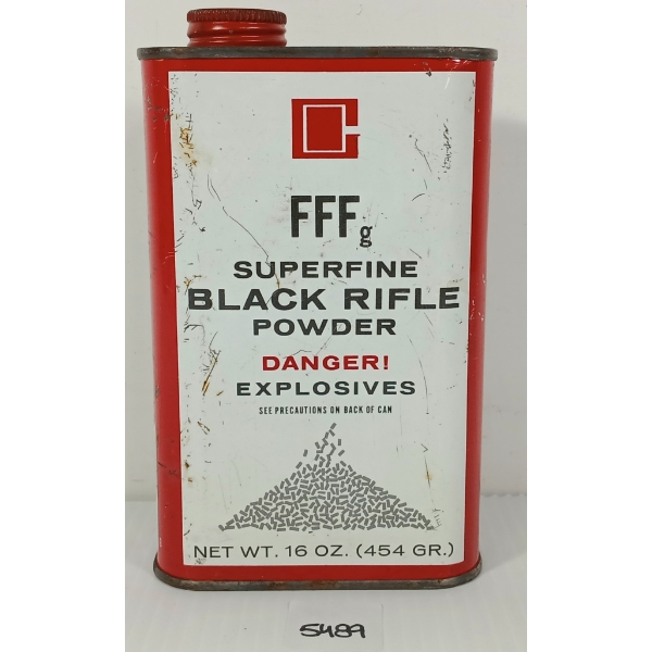POWDER: GOEX FFFG SUPERFINE BLACK RIFLE POWDER - 16OZ
