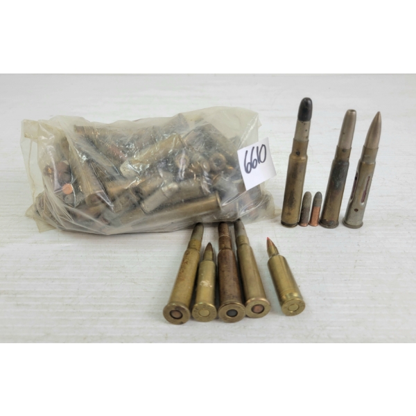 AMMO: APPROX 83X MIXED - INCL .38S&W, .44-40CAL, .460MAG, ETC