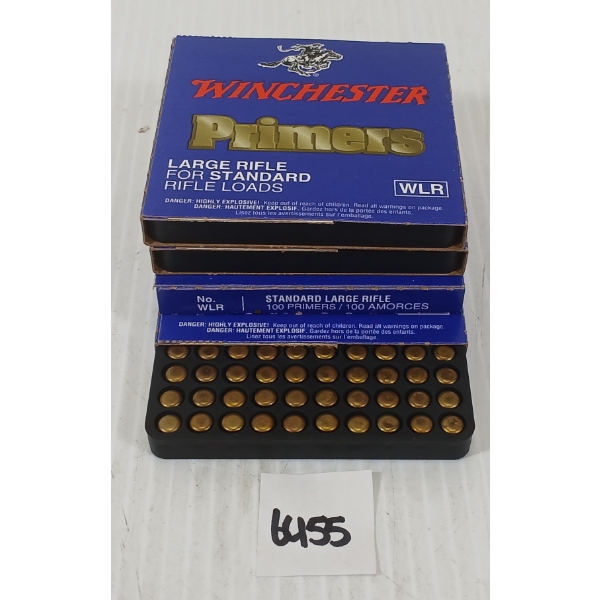 PRIMERS: APPROX 400X WINCHESTER NO. WLR PRIMERS