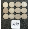 Image 1 : LOT OF 12 - 1956-1968 CDN 10 CENT COINS