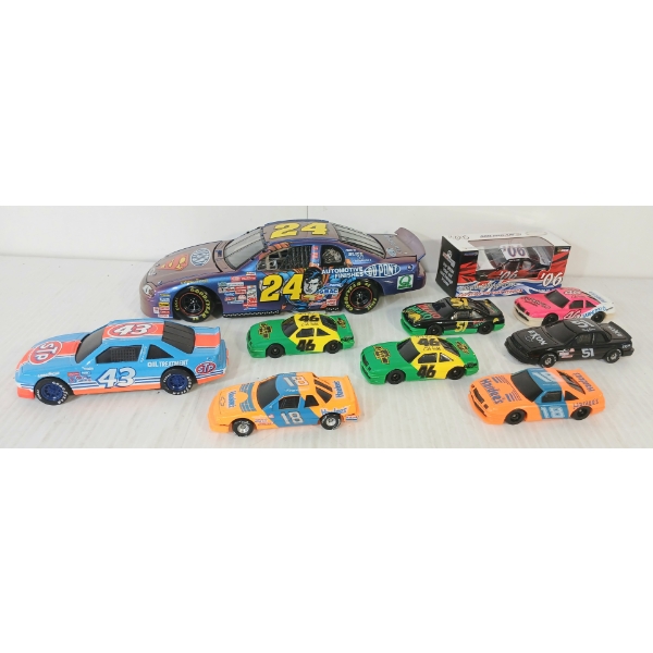 LOT OF 10 - NASCAR DIECAST & PLASTIC MODELS - #24, 43, 51, 18, ETC