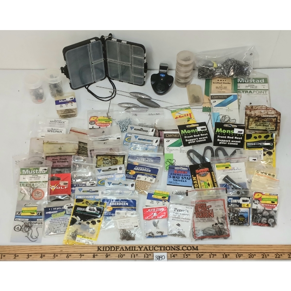 QTY OF FISHING HOOKS & WEIGHTS