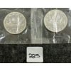 Image 1 :  LOT OF 2 - 1963 CDN SILVER DOLLARS - VOYAGEUR